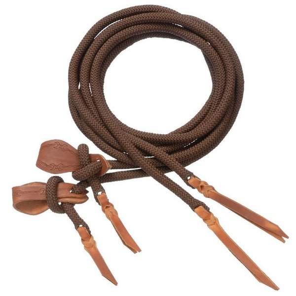 Royal King Slobber Strap Split Reins 8ft Brown