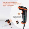 Tera 2D Barcode Scanner with Stand Wired USB 2.0 Handheld Read 2D QR Code Scanner Data PDF417 Matrix 1D Bar Code CMOS Image Barcode Reader for Windows Mac Linux Plug and Play Model D5100Y-Z