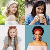 TOBATOBA Knotted Bow Headbands for Women Red Bow Headbands Fashion Knot Headband, Bunny Ears Headband, Wide Headbands Diademas Para Mujer De Moda Solid Cute Hair Band Hair Accessories for Women Girls
