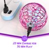 FLYNOVA Pink Ball Toy for Girls,Flying Fidget Spinner with Lights,Cool Christmas Birthday Gifts for Boy Age 6-12+ Year Old,Fun Outdoor Play Game Party Favor,Autism Sensory Toys for Autistic Children