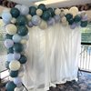 Slate Blue and Beige Balloon Garland Arch Kit, Dusty Blue Pastel Baby Blue White Sand Beige Latex Boho Balloons Arch Kit for Boys Ocean Birthday Baby Bridal Shower Wedding Party Decorations Supplies
