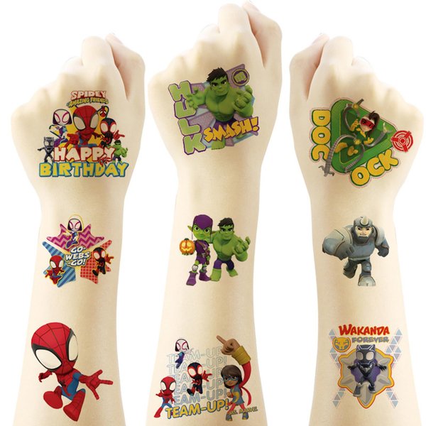 40 Sheets Spidey and His Amazing Friends Temporary Tattoos Birthday Themed Party Supplies Decoration Favors for Kids Boys Home Activity Class Prizes Carnival Christmas Rewards