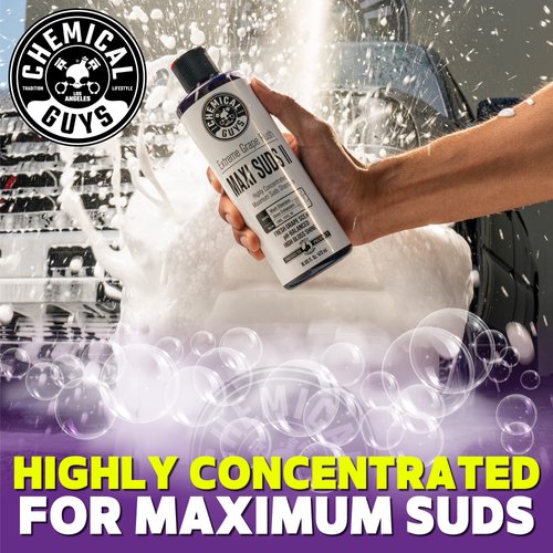 Chemical Guys CWS_1010_16 Maxi-Suds II Foaming Car Wash Soap (Works with Foam Cannons, Foam Guns or Bucket Washes) Safe for Cars, Trucks, Motorcycles, RVs & More, 16 fl. Oz, Grape Scent