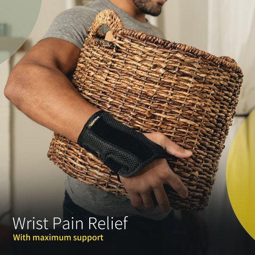 BraceUP Wrist Splint for Carpal Tunnel Right Left Hand - Wrist Support for Women and Men, Daytime and Night Use, Wrist Brace for Pain Relief and Arthritis - Right Wrist (L/XL)