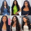 Loose Deep Wave Bundles Human Hair Bundles 12A Loose Deep Curly Bundles Human Hair Wet and Wavy Bundles Brazilian Virgin Loose Deep Wave Human Hair 3 Bundles Deep Curly Human Hair Extensions