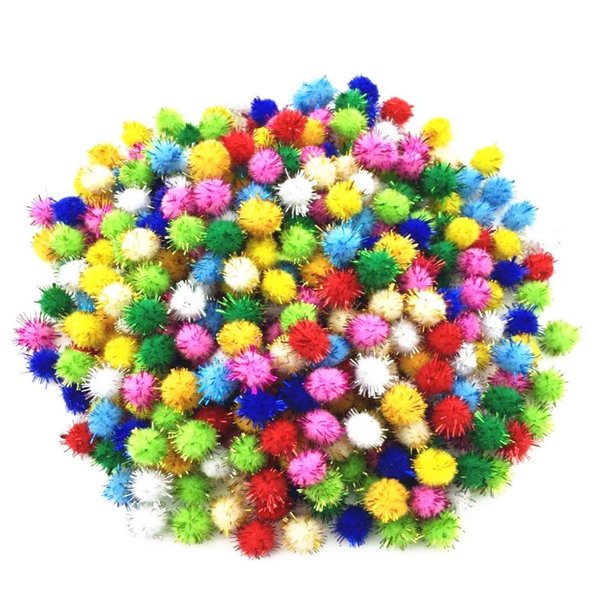 Kbraveo 1000pcs 1/2" Glitter Poms Sparkle Balls for Craft,Multicolored Glitter Poms…