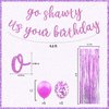 13 PCS Go Shawty It's Your Birthday Banner, Balloons Hip Hop Birthday Party Decorations Supplies, Rap Theme Happy Birthday Sign for Man Women birthday Party Supply (Purple)