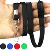 Bird Fiy Lanyards Safety Black Lanyards Neck Flat Premium Breakaway Badge Lanyard with J-Hook for ID Nametag Badge Holder (Black, 25 PCS)