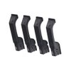 Dilwe 4Pcs RC Car Door Handles, Plastic Simulation Door Handles with Screws for Traxxas -4 D90 Axial SCX10 1/10 RC Crawler Car(Black) Car Model Accessory