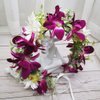Floral Fall Autimn Flower Girl Crown Yellow Hair Wreath Wedding Bridal Eucalyptus Halo FL-26 (orchid white)