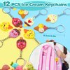 BOIKOKY 110 PCS Ice Cream Party Favors Set - Fun and Colorful Party Supplies for Kids, Includes Drinking Straws, Wristbands, Macaron Bubble Wands, Stamps, Keychains, and Stickers