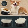 JWPC Bulldog Bowl Anti-Slip Dog Cat Dish Detachable Rubber Dog Bowl Pet Sterile Tilted Pet Feeder Slope Base (Black, 2 Cup (Small/Medium Dog))