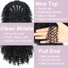 Aientt Ponytail Extension Curly Wavy Ponytail Drawstring Ponytail Hair Extensions for Women Natural Wavy Synthetic Hairpiece for African Women Daily Use Party(PT110-1B#, 8Inch)