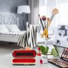 Lipstick Case Holder Fashion Cosmetic Travel Cases Retro Velvet Lipstick Box Lip Balm Organizer Bag Durable Soft Cosmetic Storage Case with Mirror (Green)