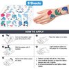 86 PCS 8 Sheet Dolphin Temporary Tattoos Sticker for Kids Cute Sea Animal Fish Dolphin Birthday Party Decorations Supplies Favors Gifts Boys Girls Baby Shower Cute Tattoo School Reward Themed
