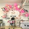 Cow Theme Balloon Arch Garland Kit, Pastel Pearl Pink Gold White Cow Print Latex Balloons Cowgirl First Rodeo Balloon Arch Kit for Girls 1st Rodeo Farm Birthday Baby Shower Party Decorations Supplies