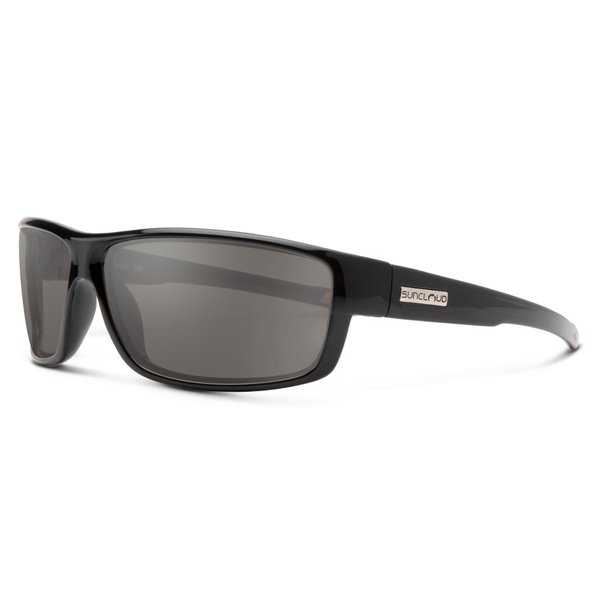 Suncloud Voucher - Polarized Sunglasses - for Men & Women - Black + Polarized Gray Lenses
