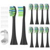 YMPBO 10 Pack Toothbrush Replacement Heads Compatible with 7AM2M AM101/AM105 Electric Toothbrush, Soft Dupont Brush Bristles, Black