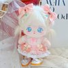 niannyyhouse 20cm Plush Doll Clothes Pink Headwear Shirt Skirt 8in Soft Stuffed Plush Toy Dress Up