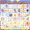 EMOME Glitter Easter Tattoos for Kids Bulk, 204 Individually Wrapped Sheets Glitter Easter Temporary Tattoos for Kids, Easter Egg Fillers Party Supplies Favor Basket Stuffers