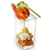 Zappy Tall Square Mini Cube 3oz Clear Plastic Tasting / Sample Shot Glasses Parfait / Souffle Jello Dessert Tumbler Cups 40 Ct Party Mini Dessert Cups