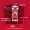 Desert Cactus University of Utah 22oz Rally Tumbler UT Utes Insulated Stainless Steel with Lid and Straw Reusable Double Walled Cup Hot and Cold Drinkware Full Color 22 Ounces (Red)