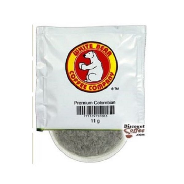 White Bear Premium Colombian Coffee Pods 25/Box 100% Bio-Degradable/including the Wrap