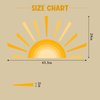 Rising Sun Half Sun Nursery Wall Decal - Removable and Repositionable, Eco-Friendly Kids Room Sticker, Boho Style