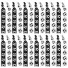 PEOVLVN 24 Pieces Soccer Hair Ties, Elastic Ribbon Soccer Hair Accessories Soccer Scrunchies for Girls Women Soccer Team Gifts Party Favors for Team Members (Black, White)
