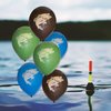 Havercamp Fishing Themed Party Balloons (12 Pcs) Beautiful Bass Print Latex Material, Monster Bass Silhouette, Fish Balloons Decoration Fishing Birthday Party Decorations (Blue,Green,Brown)