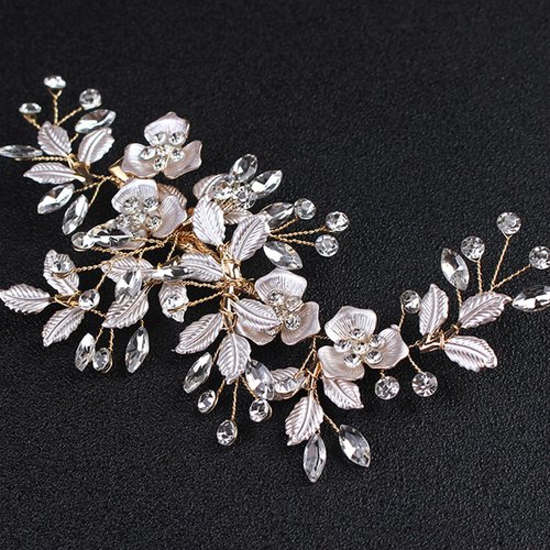 Generic Rhinestone Bridal Hair Pins, Rhinestone Wedding Headpieces for Bridesmaids, Flower Girl Hair Accessories, gold