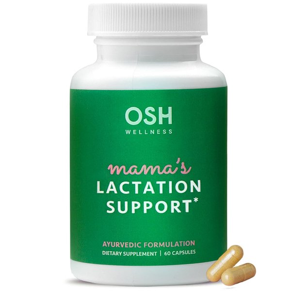 OSH Wellness Ayurvedic Lactation Supplement with Moringa, Fenugreek, Fennel Seeds & more | 100% Organic | Lactation Support | Breastfeeding Supplements | Milk Supply Increase | 60 Capsules