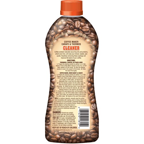 Bar Keepers Friend Coffee Maker Cleaner (12 oz) - Removes Oily Residue, Tannins and Stains - For Single-Cup and Automatic Drip Coffee Makers and Espresso Machines