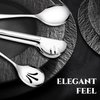 Stainless Steel Large Serving Utensils Set 9 Pcs - Lightweight Smooth Finish Slotted Spoons, Tongs & Serving Spoons for Buffet - Rust Resistant & Easy to Clean Silver
