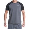 VAYAGER Men's Swim Shirts Rash Guard UPF 50+ T Shirts Quick Dry Loose Fit Water Surfing Shirt(Gray-XL)