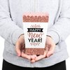 Big Dot of Happiness Rose Gold Happy New Year - New Year's Eve Party Favor Popcorn Treat Boxes - Set of 12