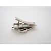 2 extra tiny small silver seashell metal alligator hair clip for fine thin hair