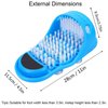Kissbuty Magic Feet Cleaner Simple Foot Scrubber Feet Shower Spa Easy Feet Cleaning Brush Exfoliating Foot Massager Slipper for Unisex Adults, 1 Pc (Blue)
