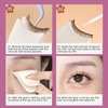 2Pcs White False Eyelash Applicator Tool Eyelash Tweezer Eyelash Clip Clamp Women Makeup Fake Eyelashes Auxiliary Clip Cosmetic Tool for Beginners,Eyelash Tweezers,Eyelashes Buddy Kit