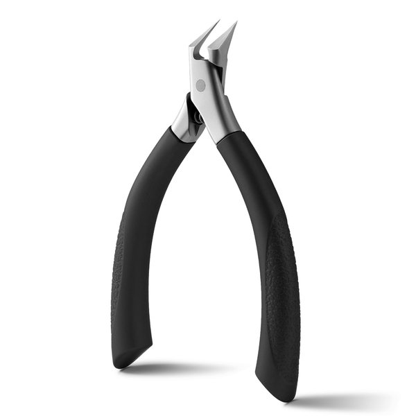 FVION Toenail Clippers for Ingrown Toenail, Straight Nail Clippers for Ingrown Toenails, Professional Ingrown Toenail Treatment for Adults, Seniors, Men and Women (Black)