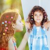 Lusofie 100 Mini Claw Hair Clips Rainbow Mini Hair Clip Tiny Plastic Plastic Hair Claws Hair Braids Maker Beads Clip Tiny Plastic Hair Claws Hair Accessories for Women Girls