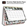 Small Desk Calendar 2024, Monthly Desktop Calendar, DEC. 2023 - JAN. 2025, 8" x 6", Standing Flip Calendar with To Do List Page, Your Personal Daily Planner Calendar for Home Office Desk, Floral 01