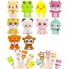 AQKILO Animal 10 Pieces Finger Puppet Set, Animals Puppet Show Theater Props, Educational, Bath Toys