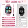 Kids Smart Watch Gift for Girls Ages 3-12, IP67 Waterproof, 32 Puzzle Games, HD Touchscreen Dual Camera Vedio Pedometer Music Player, Kids Watch Toy Birthday Gifts for Girls Ages 5 6 7 8 9 10 (Pink)