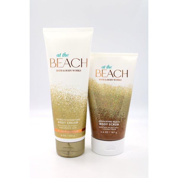 Generic At the Beach, Bath and Body, Body Scrub and Body Cream Bundle Set