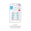 MAM Bottle Nipples Mixed Flow Pack - Medium Flow Nipple Level 2 and Fast Flow Nipple Level 3, for Newborns and Older, SkinSoft Silicone Nipples for Baby Bottles, Fits All MAM Bottles, 4 Pack