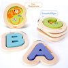 Wooden Alphabet Paired Puzzle for Kids Ages 3-5, ABC Letters Sight Words Puzzles Montessori Toys Educational STEM for Preschool Boys Girls