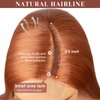 SOUTHEARTH Long Straight Ginger Wigs for Women, Orange Straight Wigs with Side Part Synthetic Hair Replacement Wig for Daily Party Use 26inch