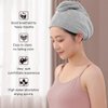 AGKXHDEC 2 Packs Microfiber Towel, Hair Turbans for Wet Hair, Drying Hair Wrap for Women (Gray,Gray)
