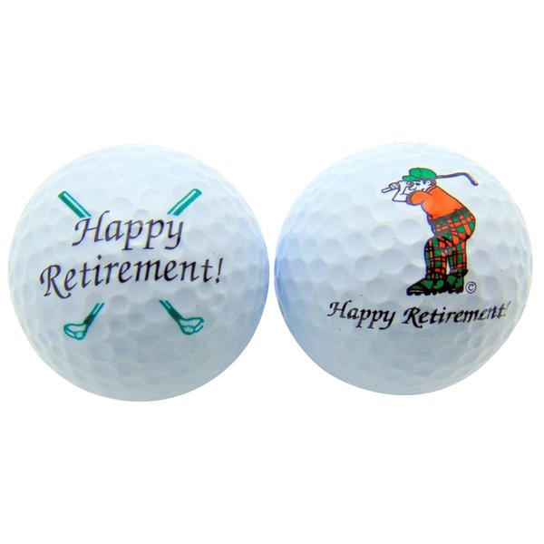 Westmon Works Happy Retirement Set of 2 Golf Ball Golfer Gift Pack